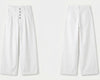 Anabia Pearl White Wide-Leg Jeans
