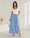 Anabia Sky Cargo Maxi Skirt